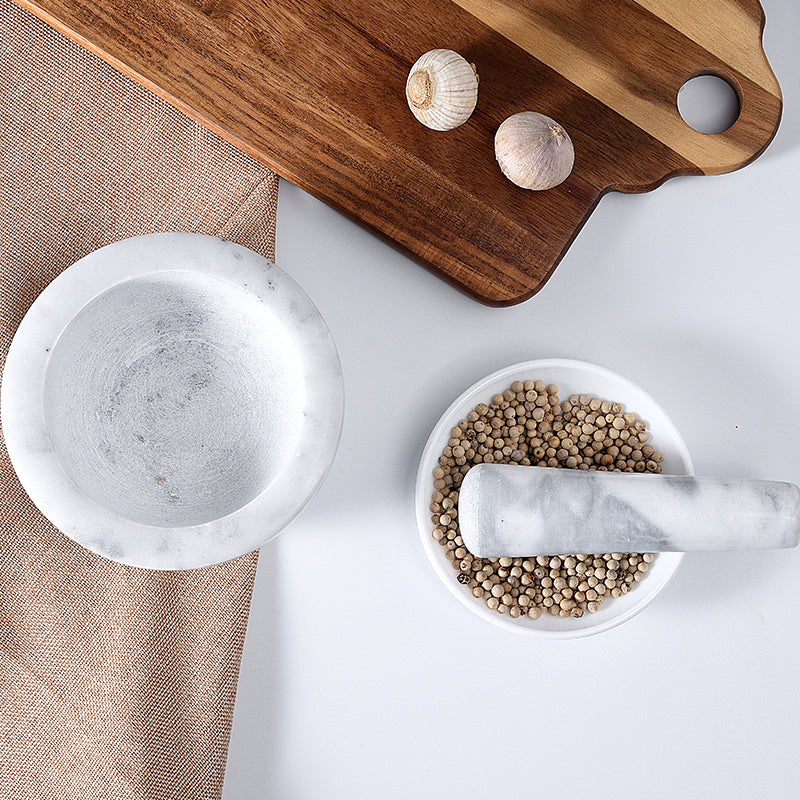 Marble Mortar & Pestle Spice Grinder