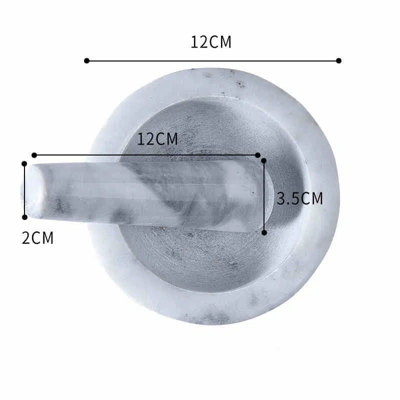 Marble Mortar & Pestle Spice Grinder