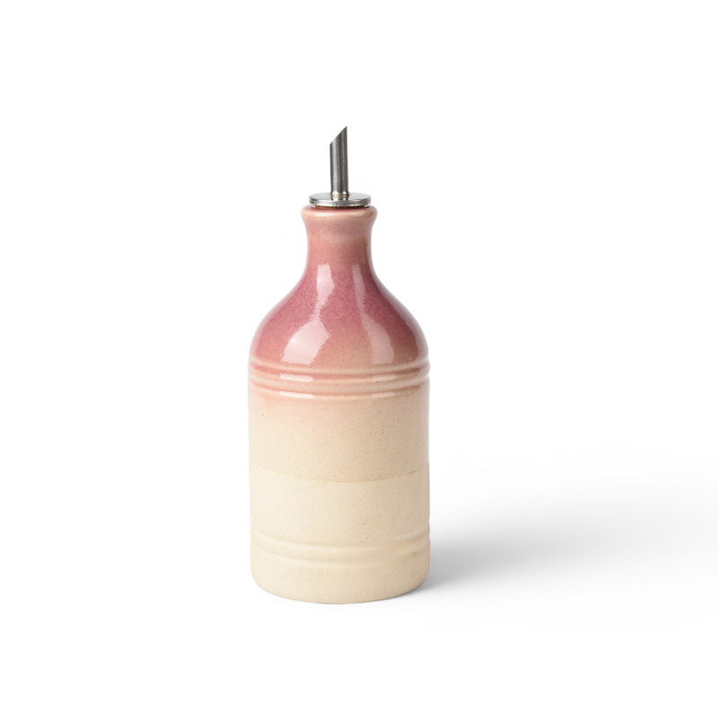 Vintage Ceramic Olive Oil Dispenser with Stainless Steel Spout