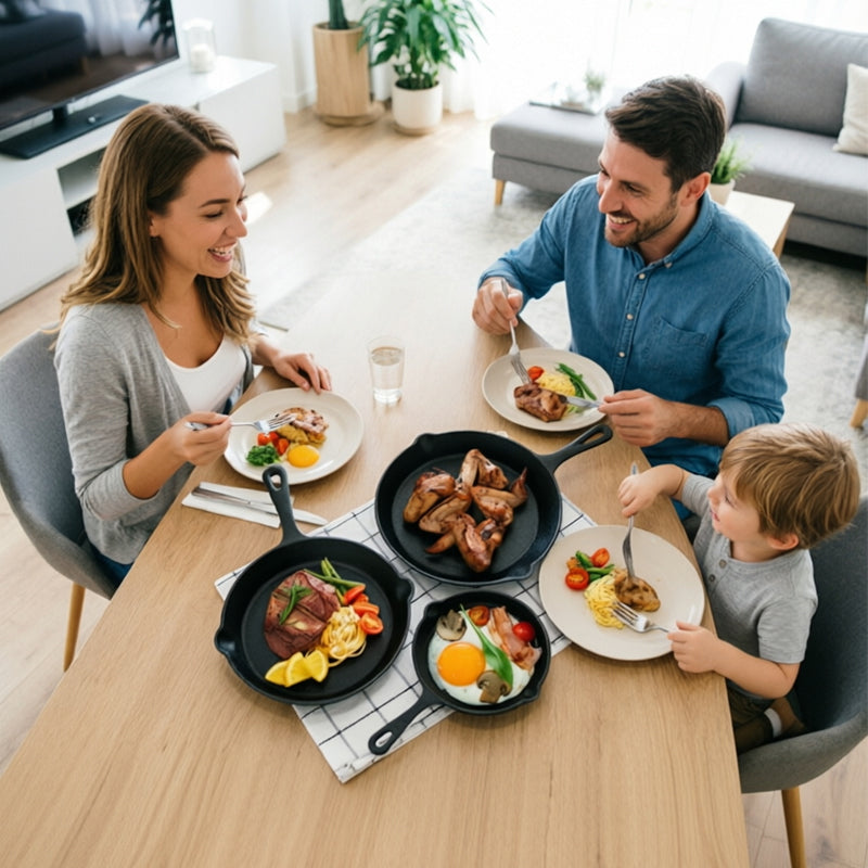 4-Piece Cast Iron Skillet Set