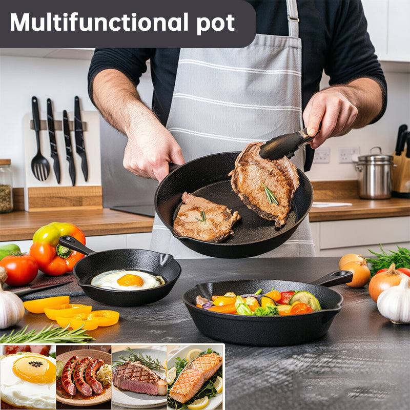 4-Piece Cast Iron Skillet Set
