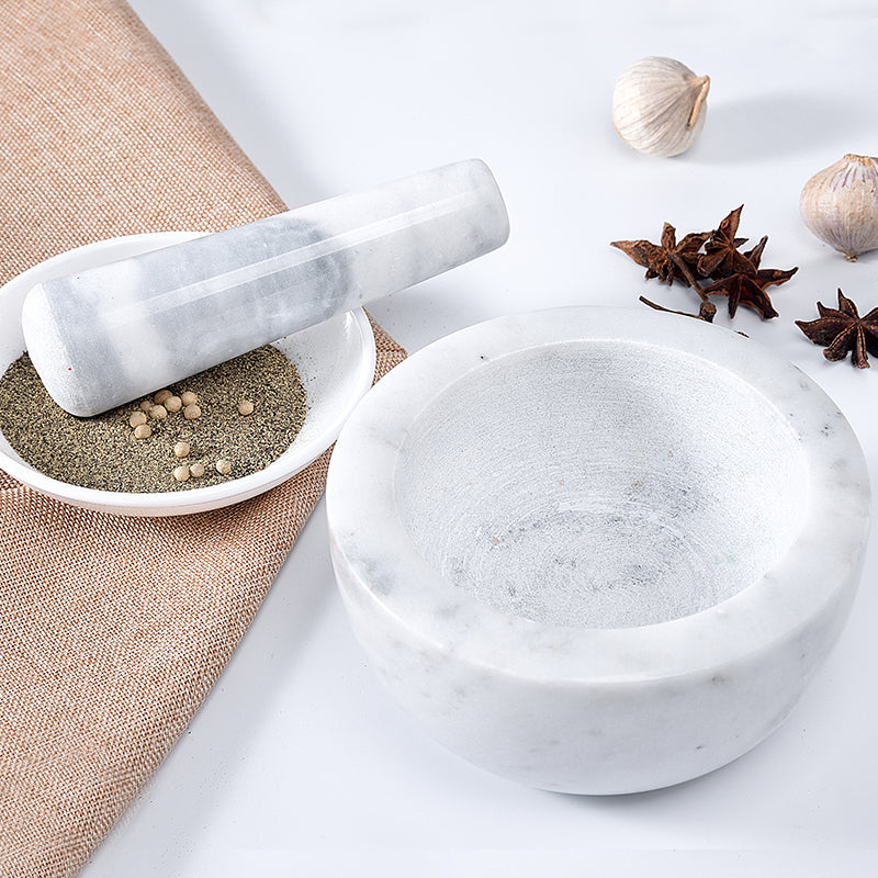 Marble Mortar & Pestle Spice Grinder